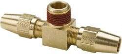 Parker - 5/8" OD, Brass Male Branch Tee - 400 Max Working psi, -65 to 250°F, Comp x Comp x MNPT Ends - Apex Tool & Supply