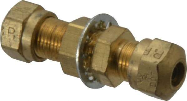 Parker - 1/4" OD, Brass Union - 150 Max Working psi, -40 to 200°F, Comp x Comp Ends - Apex Tool & Supply
