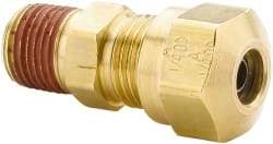 Parker - 3/4" OD, Brass Male Connector - 150 Max Working psi, -40 to 200°F, Comp x MNPT Ends - Apex Tool & Supply