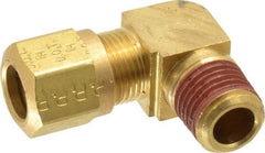 Parker - 3/8" OD, Brass Male Elbow - 150 Max Working psi, -40 to 200°F, Comp x MNPT Ends - Apex Tool & Supply