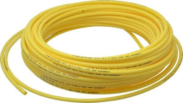 Coilhose Pneumatics - 11/64" ID x 1/4" OD, 0.04" Wall Thickness, 100' Long, Nylon 11 Tube - Yellow, 150 Max psi - Apex Tool & Supply