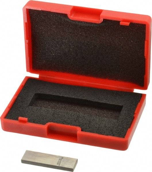 SPI - 0.1008" Rectangular Steel Gage Block - Accuracy Grade AS-1, Includes NIST Traceability Certification - Apex Tool & Supply