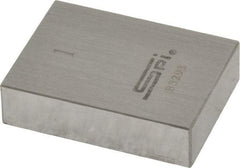 SPI - 1" Rectangular Steel Gage Block - Accuracy Grade AS-1, Includes NIST Traceability Certification - Apex Tool & Supply