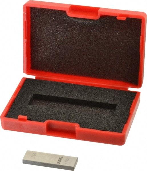 SPI - 0.114" Rectangular Steel Gage Block - Accuracy Grade AS-1, Includes NIST Traceability Certification - Apex Tool & Supply