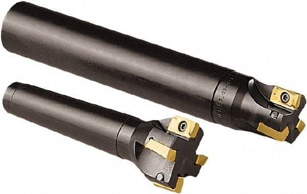 Seco - 25mm Cut Diam, 15mm Max Depth of Cut, 25mm Shank Diam, 165mm OAL, Indexable Square Shoulder End Mill - AP.. 1604.. Inserts, Cylindrical Shank, 90° Lead Angle - Apex Tool & Supply