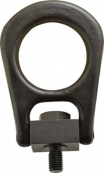 Jergens - 4,000 Lb Load Capacity Forged Center Pull Hoist Ring - 60 Ft/Lb Torque, 5/8 - 11 Thread, Alloy Steel - Apex Tool & Supply