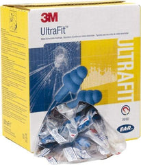 3M - Metal Detectable, Reusable, Corded, 25 dB, Flange Earplugs - Blue, 100 Pairs - Apex Tool & Supply