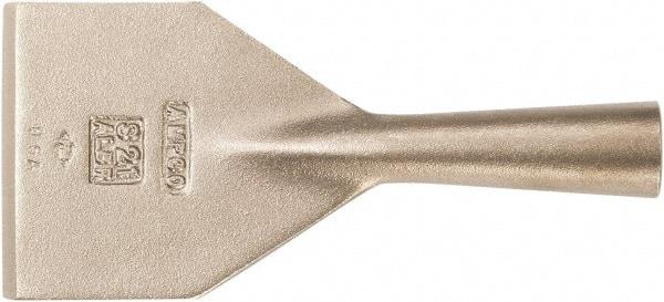 Ampco - Stiff Aluminum Bronze Alloy Chisel Scraper - 3" Blade Width x 1-1/2" Blade Length - Apex Tool & Supply