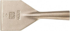 Ampco - Stiff Aluminum Bronze Alloy Chisel Scraper - 3" Blade Width x 1-1/2" Blade Length - Apex Tool & Supply
