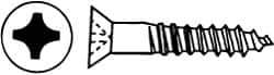 Value Collection - #9, 1-3/4" OAL, Phillips Drive, Flat Head Wood Screw - ASME B18.6.1, Zinc Plated Steel, Grade 2 - Apex Tool & Supply