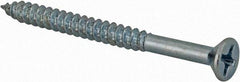 Value Collection - #6, 1-3/4" OAL, Phillips Drive, Flat Head Wood Screw - Zinc Plated Steel, Grade 2 - Apex Tool & Supply