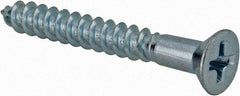 Value Collection - #7, 1-1/4" OAL, Phillips Drive, Flat Head Wood Screw - Zinc Plated Steel, Grade 2 - Apex Tool & Supply