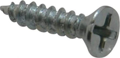 Value Collection - #8, 3/4" OAL, Phillips Drive, Flat Head Wood Screw - Zinc Plated Steel, Grade 2 - Apex Tool & Supply
