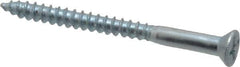 Value Collection - #8, 2" OAL, Phillips Drive, Flat Head Wood Screw - Zinc Plated Steel, Grade 2 - Apex Tool & Supply