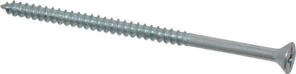 Value Collection - #8, 3" OAL, Phillips Drive, Flat Head Wood Screw - Zinc Plated Steel, Grade 2 - Apex Tool & Supply