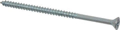 Value Collection - #8, 3" OAL, Phillips Drive, Flat Head Wood Screw - Zinc Plated Steel, Grade 2 - Apex Tool & Supply