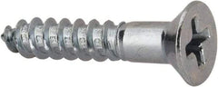 Value Collection - #9, 1" OAL, Phillips Drive, Flat Head Wood Screw - ASME B18.6.1, Zinc Plated Steel, Grade 2 - Apex Tool & Supply