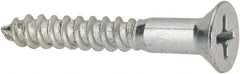 Value Collection - #9, 1-1/4" OAL, Phillips Drive, Flat Head Wood Screw - ASME B18.6.1, Zinc Plated Steel, Grade 2 - Apex Tool & Supply