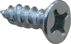 Value Collection - #10, 5/8" OAL, Phillips Drive, Flat Head Wood Screw - Zinc Plated Steel, Grade 2 - Apex Tool & Supply