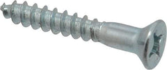 Value Collection - #10, 1-1/4" OAL, Phillips Drive, Flat Head Wood Screw - ASME B18.6.1, Zinc Plated Steel, Grade 2 - Apex Tool & Supply