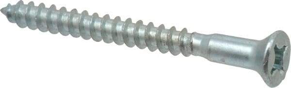 Value Collection - #10, 2" OAL, Phillips Drive, Flat Head Wood Screw - ASME B18.6.1, Zinc Plated Steel, Grade 2 - Apex Tool & Supply