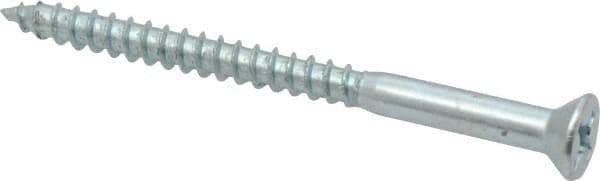 Value Collection - #12, 3" OAL, Phillips Drive, Flat Head Wood Screw - ASME B18.6.1, Zinc Plated Steel, Grade 2 - Apex Tool & Supply