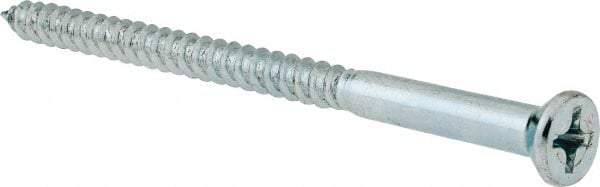 Value Collection - #14, 4" OAL, Phillips Drive, Flat Head Wood Screw - ASME B18.6.1, Zinc Plated Steel, Grade 2 - Apex Tool & Supply