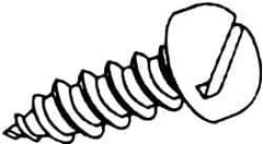 Value Collection - #8 Pan Head Slotted Sheet Metal Screw - Steel, 3" Length Under Head, Grade 2 - Apex Tool & Supply