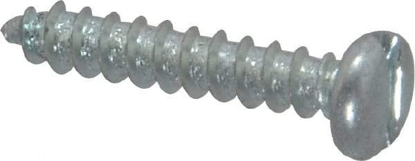 Value Collection - #6 Pan Head Slotted Sheet Metal Screw - Steel, 3/4" Length Under Head, AISI 1016, ASME B18.6.3, ASME B18.6.4 & SAE J933, Grade 1016-1024 - Apex Tool & Supply