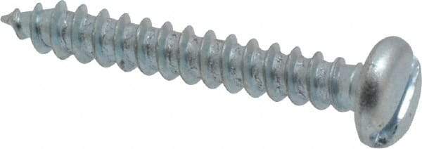 Value Collection - #6 Pan Head Slotted Sheet Metal Screw - Steel, 1" Length Under Head, Grade 2 - Apex Tool & Supply