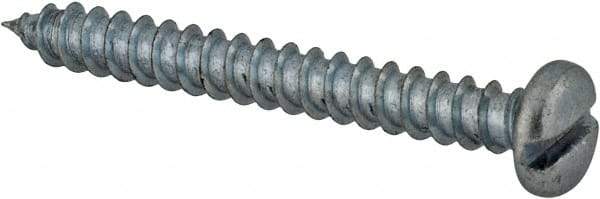 Value Collection - #6 Pan Head Slotted Sheet Metal Screw - Steel, 1-1/4" Length Under Head, Grade 2 - Apex Tool & Supply