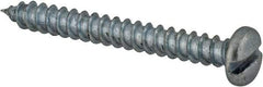 Value Collection - #6 Pan Head Slotted Sheet Metal Screw - Steel, 1-1/4" Length Under Head, Grade 2 - Apex Tool & Supply