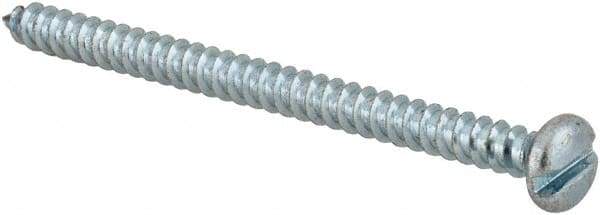 Made in USA - #6 Pan Head Slotted Sheet Metal Screw - Steel, 2" Length Under Head, Grade 2 - Apex Tool & Supply