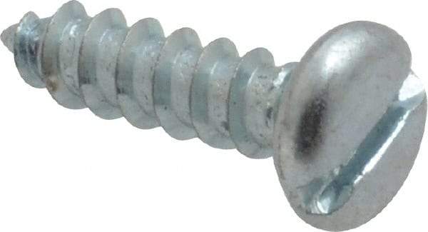 Value Collection - #8 Pan Head Slotted Sheet Metal Screw - Steel, 5/8" Length Under Head, Grade 2 - Apex Tool & Supply