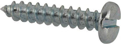 Value Collection - #8 Pan Head Slotted Sheet Metal Screw - Steel, 7/8" Length Under Head, Grade 2 - Apex Tool & Supply