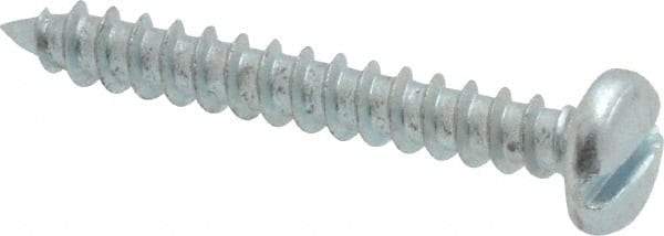 Value Collection - #8 Pan Head Slotted Sheet Metal Screw - Steel, 1-1/4" Length Under Head, Grade 2 - Apex Tool & Supply