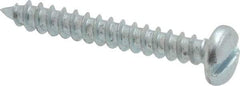 Value Collection - #8 Pan Head Slotted Sheet Metal Screw - Steel, 1-1/4" Length Under Head, Grade 2 - Apex Tool & Supply