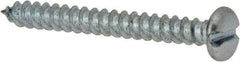 Value Collection - #8 Pan Head Slotted Sheet Metal Screw - Steel, 1-1/2" Length Under Head, Grade 2 - Apex Tool & Supply
