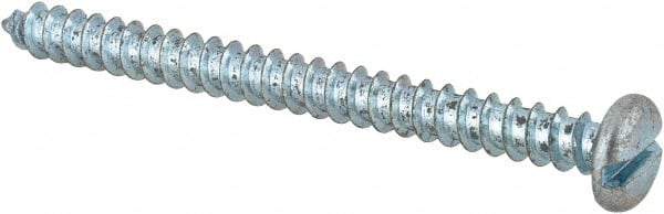 Value Collection - #8 Pan Head Slotted Sheet Metal Screw - Steel, 2" Length Under Head, Grade 2 - Apex Tool & Supply
