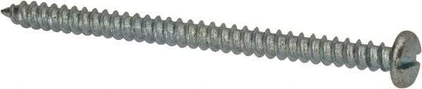 Value Collection - #8 Pan Head Slotted Sheet Metal Screw - Steel, 2-1/2" Length Under Head, Grade 2 - Apex Tool & Supply
