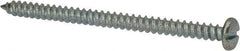 Value Collection - #8 Pan Head Slotted Sheet Metal Screw - Steel, 2-1/2" Length Under Head, Grade 2 - Apex Tool & Supply