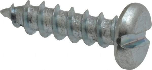 Value Collection - #10 Pan Head Slotted Sheet Metal Screw - Steel, 3/4" Length Under Head, Grade 2 - Apex Tool & Supply