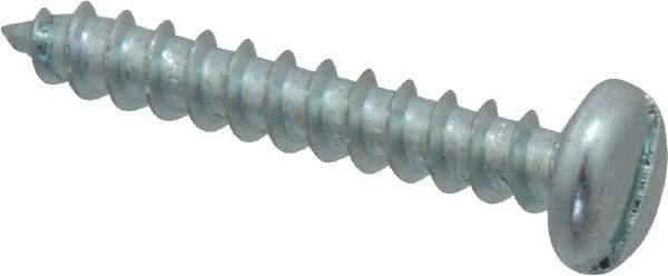 Value Collection - #10 Pan Head Slotted Sheet Metal Screw - Steel, 1-1/4" Length Under Head, Grade 2 - Apex Tool & Supply