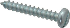 Value Collection - #10 Pan Head Slotted Sheet Metal Screw - Steel, 1-1/4" Length Under Head, Grade 2 - Apex Tool & Supply