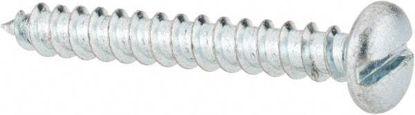 Value Collection - #10 Pan Head Slotted Sheet Metal Screw - Steel, 1-1/2" Length Under Head, Grade 2 - Apex Tool & Supply