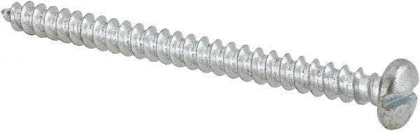 Value Collection - #10 Pan Head Slotted Sheet Metal Screw - Steel, 2-1/2" Length Under Head, Grade 2 - Apex Tool & Supply