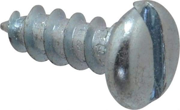 Value Collection - #12 Pan Head Slotted Sheet Metal Screw - Steel, 5/8" Length Under Head, Grade 2 - Apex Tool & Supply