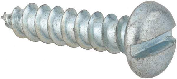 Value Collection - #12 Pan Head Slotted Sheet Metal Screw - Steel, 7/8" Length Under Head, Grade 2 - Apex Tool & Supply