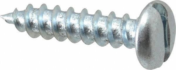 Value Collection - #12 Pan Head Slotted Sheet Metal Screw - Steel, 1" Length Under Head, Grade 2 - Apex Tool & Supply