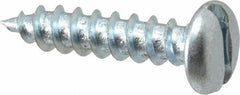 Value Collection - #12 Pan Head Slotted Sheet Metal Screw - Steel, 1" Length Under Head, Grade 2 - Apex Tool & Supply